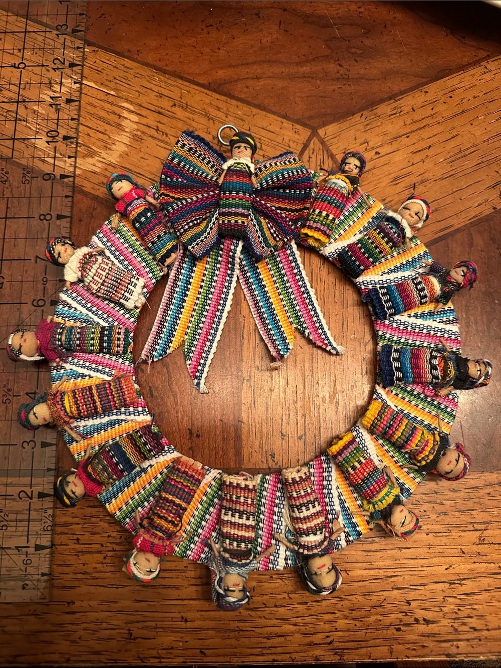 Guatemalan handmade, worry wreath